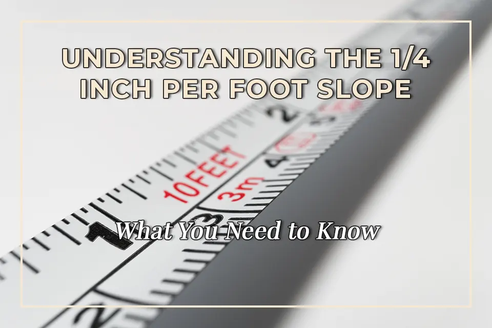 Understanding the 1/4 Inch Per Foot Slope: What You Need to Know