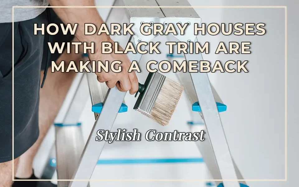 Stylish Contrast: How Dark Gray Houses with Black Trim are Making a Comeback
