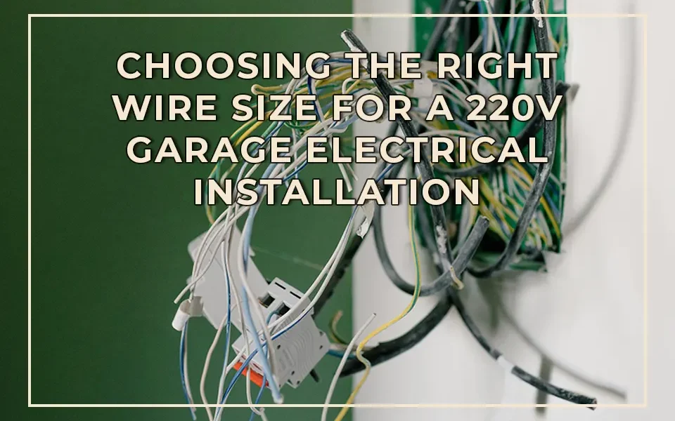 Choosing the Right Wire Size for a 220V Garage Electrical Installation