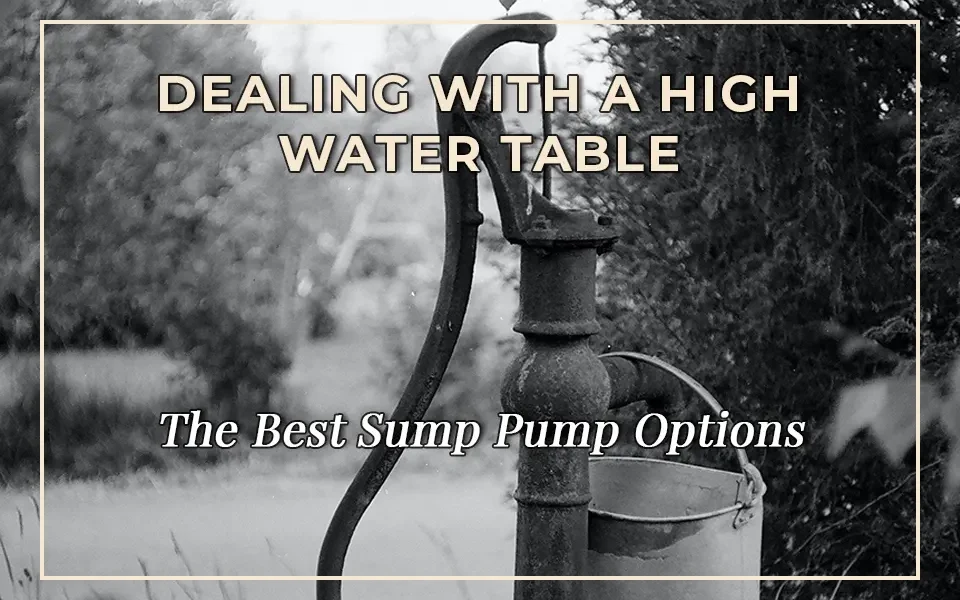 Dealing with a High Water Table: The Best Sump Pump Options