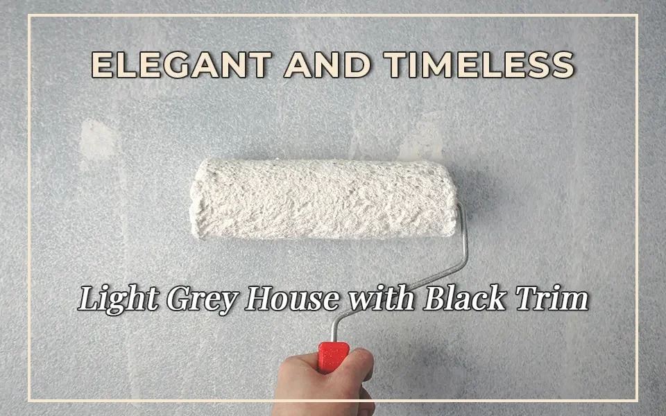 Elegant and Timeless: Light Grey House with Black Trim