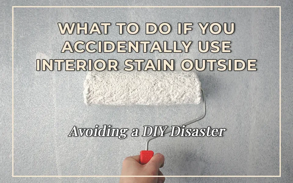 Avoiding a DIY Disaster: What to Do If You Accidentally Use Interior Stain Outside