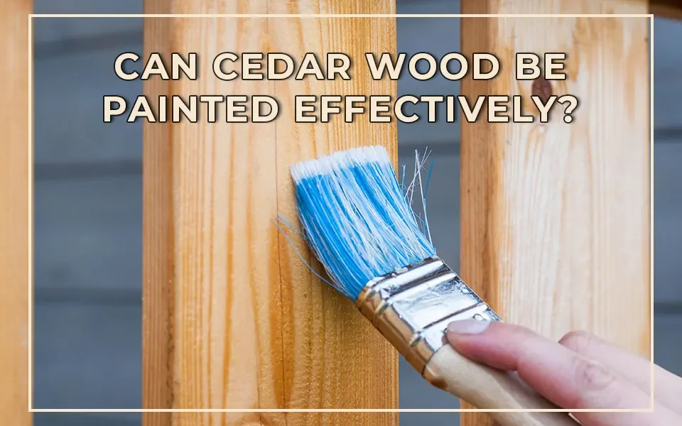 Can Cedar Wood Be Painted Effectively?