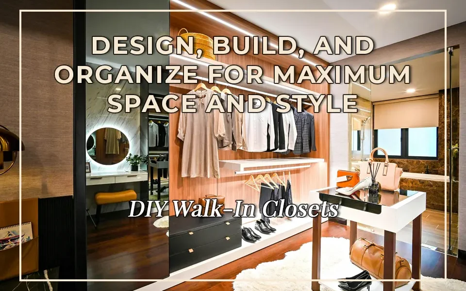DIY Walk-In Closets: Design, Build, and Organize for Maximum Space and Style